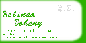 melinda dohany business card